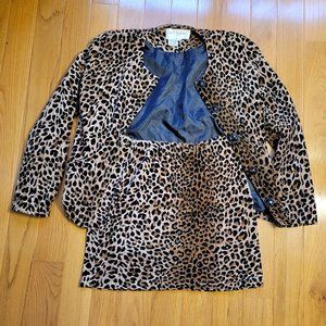 Late 80's VITTADINI leopard velvet suit